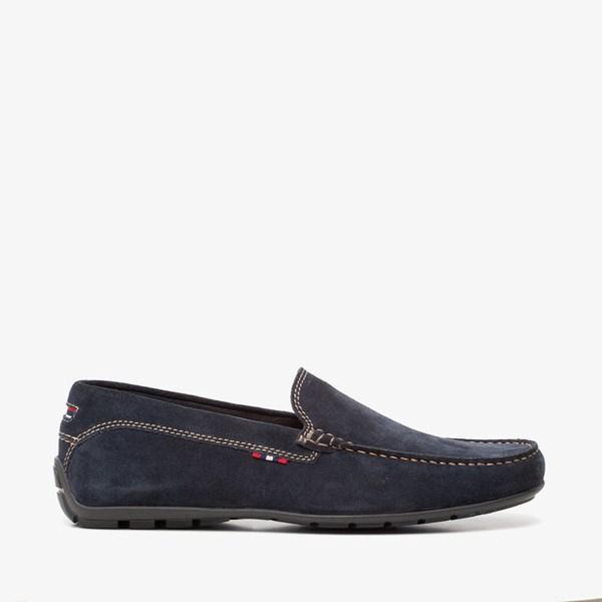 Hush Puppies suede heren mocassins - Blauw - Maat 44 | bol.com