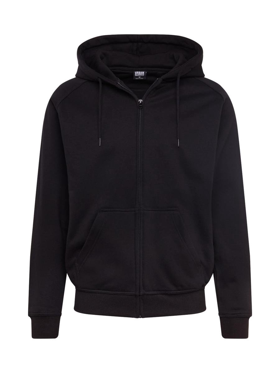 Urban Classics Blank Zip Hoody Heren Vest met capuchon – XXL Zwart