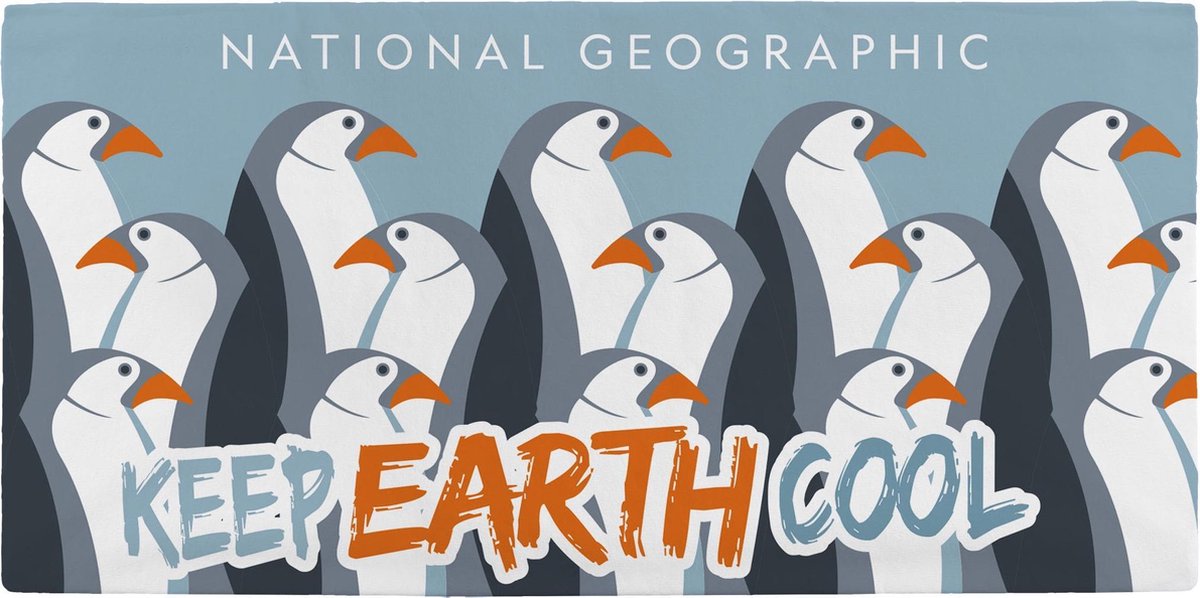Serviette de plage National Geographic Penguins - 70 x 140 cm - Multi |  bol.com
