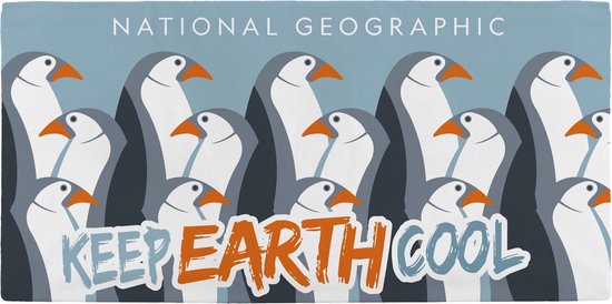 National Geographic Strandlaken Pinguïns - 70 x 140 cm - Multi