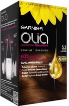 Haarkleur Zonder Ammoniak Garnier Olia Nº 5.3 Lichtbruin