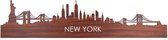 Skyline New York Palissander hout - 80 cm - Woondecoratie design - Wanddecoratie met LED verlichting