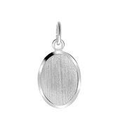 Lucardi Dames Zilveren hanger ovaal - Hanger - 925 Zilver - Zilverkleurig