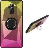 BackCover Ring / Magneet Aurora Huawei Mate 20 Lite Goud+Roze