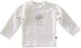 Little Label - baby raglan shirt - off white cloud - maat: 62 - bio-katoen