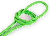 Strijkijzersnoer Fluor groen - rond, effen stof - 2-polig - ø 6.2mm