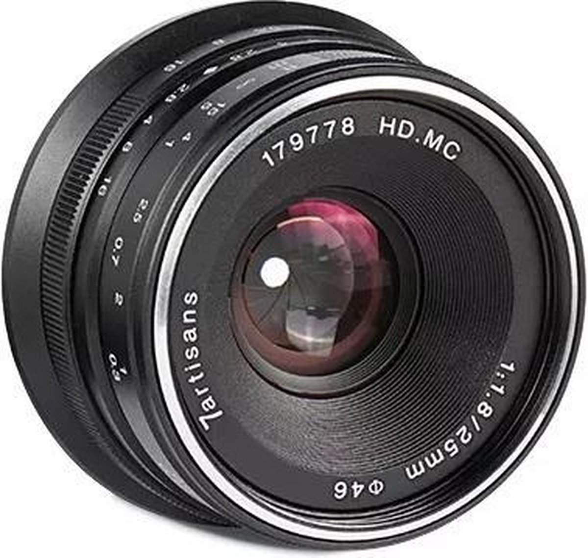 7Artisans - Cameralens - 25mm F1.8 APS-C voor Panasonic, Olympus M43-vatting, zwart