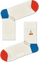 Happy Socks Cherry Embroidery Half Crew Socks, Maat 36/40