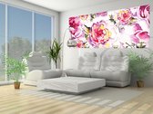 Flowers pink wallcovering