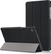 Tri-Fold Book Case met Wake/Sleep - Geschikt voor Lenovo Tab M10 FHD Plus Hoesje - Zwart