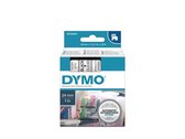 DYMO originele D1 labels | Zwarte Tekst op Doorzichtig Label | 24 mm x 7 m | zelfklevende etiketten voor de LabelManager labelprinter | gemaakt in Europa