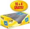 Value Pack: Post-it® Notes, Canary Yellow™, 76 x 76 mm, 100 Blaadjes/Blok, 16 blokken + 4 GRATIS