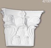 Pilaster kapiteel Profhome 421301 Gevelelement Pilaster Wandpijler Exterieur lijstwerk Corinthische stijl wit