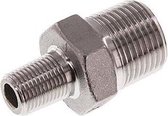 R 3/4'' x R 1/2'' RVS Borstnippel 16 Bar - FL2S-M-SH-034R-012R