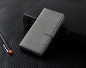 P.C.K. Hoesje/Boekhoesje luxe grijs geschikt voor Apple Iphone 5/5S/5SE MET Glasfolie