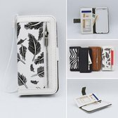 P.C.K. boekhoesje/bookcase veren print en portemonnee geschikt voor Samsung Galaxy S9