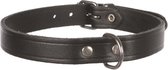 TRIXIE Basic halsband - M: 37-43cm / 18mm - Zwart - Voor hond