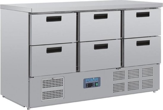 Gekoelde Werkbank - 6 Laden - GN 1/1 - Geventileerd - Polar CR711 - Horeca & Professioneel