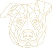 Staffordshire Bull Terrier Geometrisch Hout 70 x 77 cm Light Wood - Honden - Wanddecoratie
