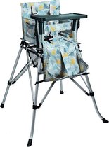 One2Stay Basic+, Opvouwbare Kinderstoel met 5 punts veiligheidsgordel en afneembaar eetplateau - Feather-Blue