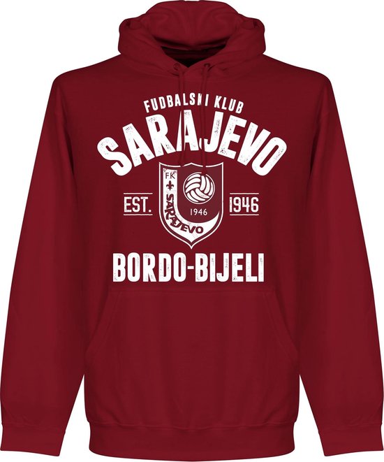 FK Sarajevo Established Hoodie - Bordeaux Rood - M