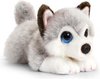 foto van Keel Toys pluche Husky grijs/wit honden knuffel 25 cm - Honden knuffeldieren - Speelgoed voor kind