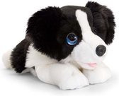 Keel Toys pluche Border collie zwart/wit honden knuffel 32 cm - Honden knuffeldieren - Speelgoed voor kind