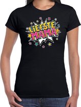 Liefste mama cadeau t-shirt zwart voor dames M