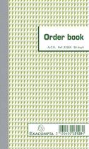 10x Orderbook gelijnd 17x10,5cm 50 blad doorschrijfpapier dupli