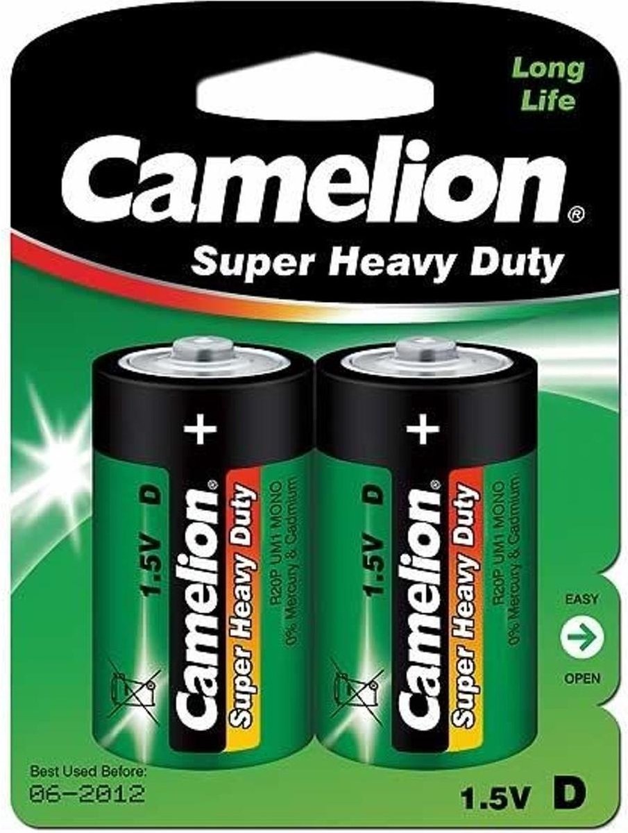 Camelion D Super Heavy Duty Batterijen - 2 stuks