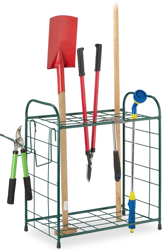 Support à outils de jardin relaxdays - Rangement d'outils de jardin -  Organisateur de