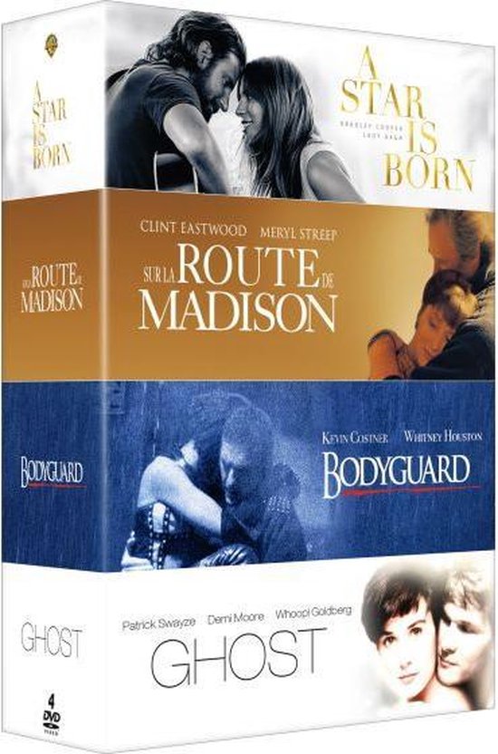 A Star Is Born + Ghost + Sur la route de Madison + Bodyguard - Coffret 4 DVD  (Dvd) | Dvd's | bol.com