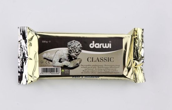 Darwi Classic Zelfdrogende Klei - 500 gram - Boetseerklei - Wit