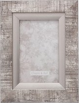 Clayre & Eef Fotolijst 17*2*22 / 10*15 cm Zilverkleurig Kunststof, Glas Rechthoek Fotokader Wissellijst Foto Frame