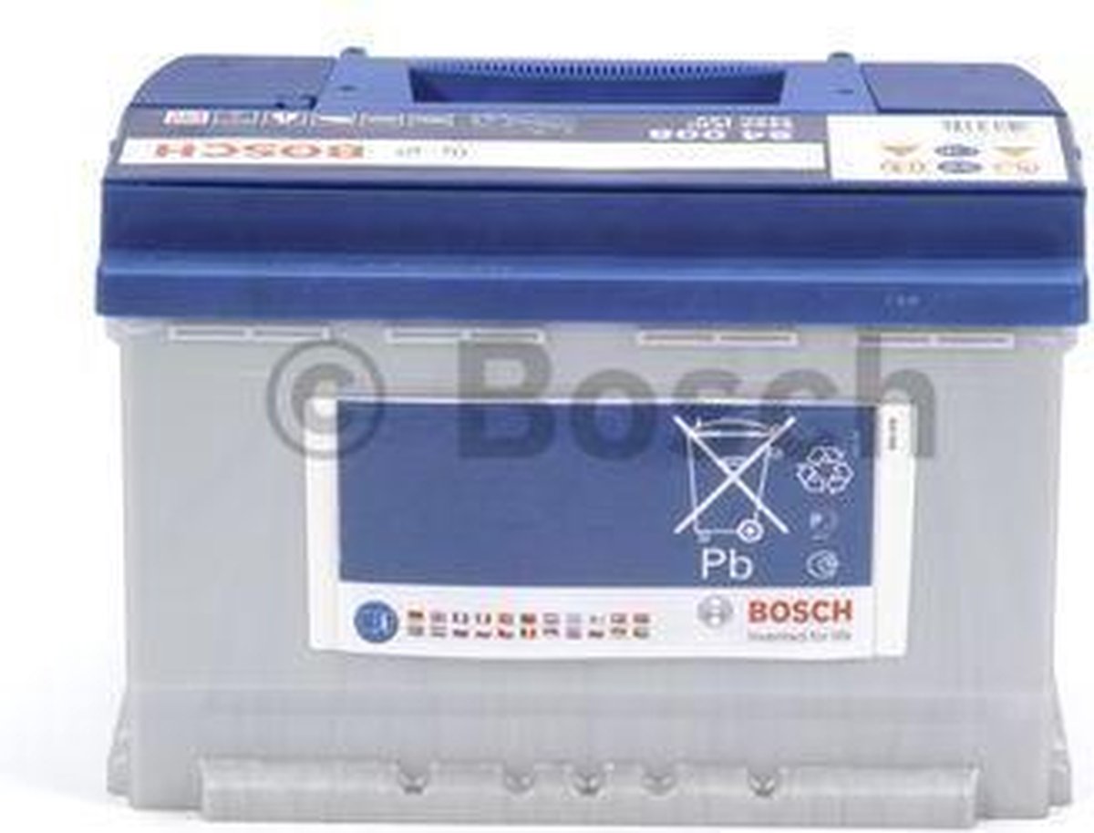 Bosch S4008 - Batterie Auto - 74A/h - 680A - Technologie Plomb-Acide - pour  les Véhicules sans Système Start/Stop, Bleu, Blanc