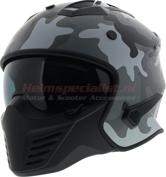 Vito Jet Bruzano helm camo motorhelm scooterhelm (XS) | bol.com
