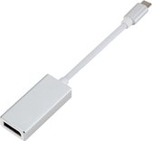 USB-C / Type-C 3.1 Male naar Displayport Female Adapter Converter| 12CM | Zilver/Silver
