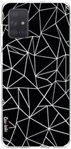 Casetastic Samsung Galaxy A71 (2020) Hoesje - Softcover Hoesje met Design - Abstraction Outline Print