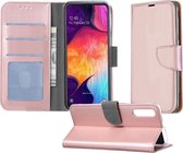Samsung Galaxy A50 Hoesje Bookcase Flip Hoes Wallet Cover - Rose Goud