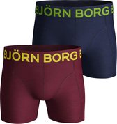 Bjorn Borg Neon Solid heren boxershort - 2pack - blauw / rood - maat M