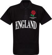 Engeland Rose International Rugby Polo Shirt - Zwart - S