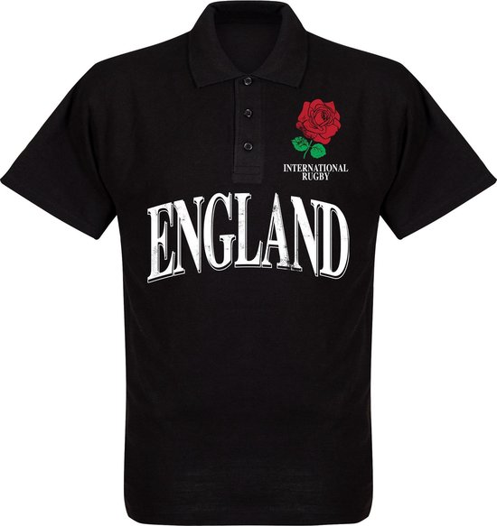 Polo de Rugby England Rose International - Noir - S | bol