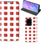 Geschikt voor Samsung Galaxy S20 Ultra Flip Style Cover Paprika Red