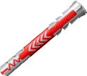 Fischer DUOPOWER plug, rood met grijze details.