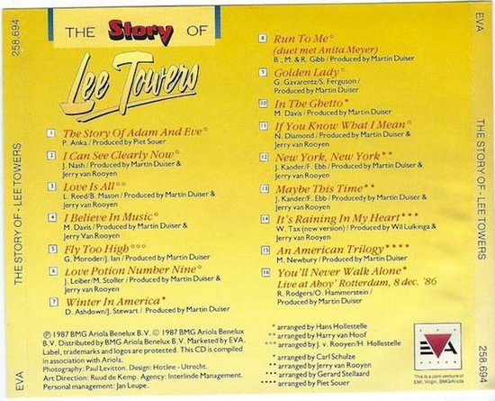 The Story Of Lee towers - Cd Album - Lee Towers