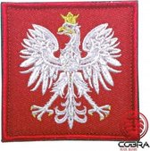 Eagle Austria Red Geborduurde militaire patch embleem met klittenband