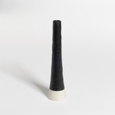 The Table atelier - vaas - Ø 6 * 22,5 cm - keramiek - handgemaakt - zwart/wit
