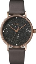 Timex Celestial Opulence TW2T87700 Horloge - Leer - Bruin - Ø 37 mm