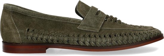 Sacha - Heren - Groene gevlochten suède loafers - Maat 44 | bol.com