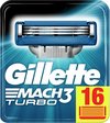 Gillette Mach3 Turbo Scheermesjes Mannen - 16 stuks